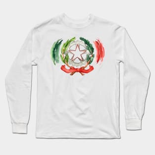 Watercolor Festa Italia Long Sleeve T-Shirt